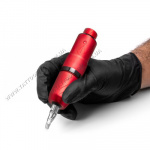 Peak Proteus Pen Rotary Tattoo Machine — Matte Red with Glossy Black Ring. USA