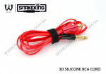3D RED силіконовий шнур з'єднання з RCA. 2400 мм. AVA</p>