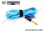 3D BLUE силіконовий шнур з'єднання з RCA. 2400 мм. AVA</p>