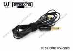 3D BLACK силіконовий шнур з'єднання з RCA. 2400 мм. AVA</p></p>