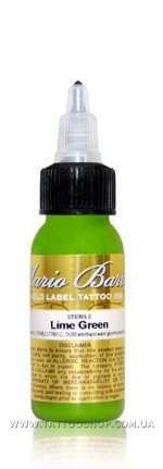 LIME GREEN by Mario Barth GOLD LABEL Tattoo Ink 1oz.